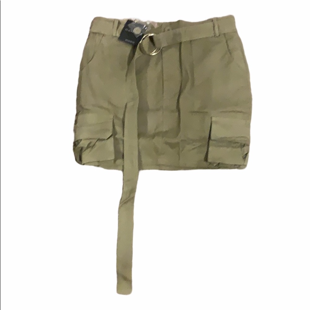 NWT JLUXLABEL Olive Sabrina Cargo Mini Skirt